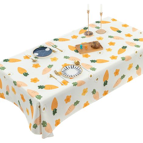 Nappe Rectangulaire - Imperméable Et Anti-Huile Grâce À Revêtement TPU - Style Champêtre - 140 x 240 cm - 1 Pièce (1/5)