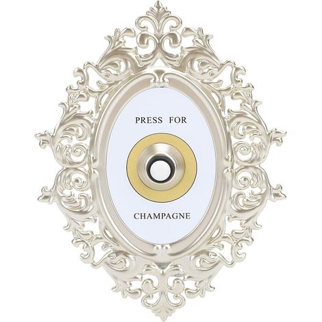 Panneau de Bouton de Champagne en Métal, Presse pour Bouton de Champagne Sonnette Décorative Rétro sur Le Thème Ornement Mural adapté aux Comptoirs de Tables (1/5)