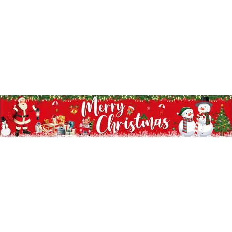 Nouvelle bannière de Noël pour fête, décor photo d'extérieur, guirlandes à suspendre, vente directe d'usine - 50 x 300 cm - 3