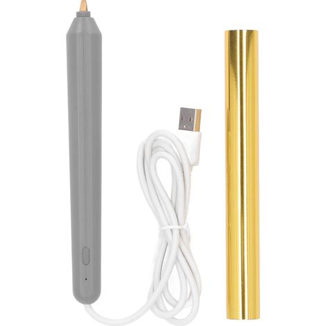 Stylo à dorure à chaud USB, outil de loisirs créatifs ABS pour le dessin et l'écriture, couleur or (1/5)