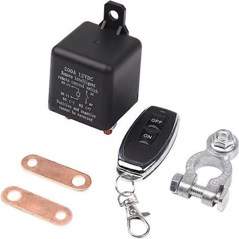Compatible avec disjoncteur de batterie à distance, disjoncteur de batterie à télécommande sans fil, interrupteur à distance 12V 200A. (1/5)