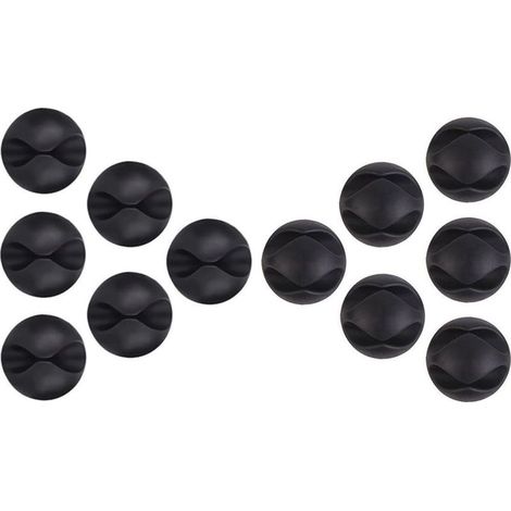 Clips et attache-cables murales Lot de 12 Clips Cable durable,range-cables et serre-cables,self-adhésif,organiseur et gestion de cable (1/4)