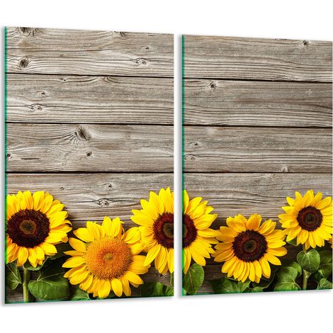 Tabla de cortar de vidrio 2x 30x52 girasoles (1/5)