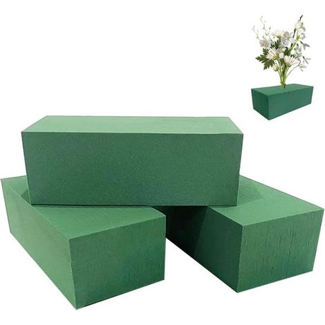 Lot de 3 blocs de mousse florale pour fleurs sèches et humides (1/5)