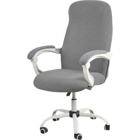 Kaelt - Aougo – Housse de chaise extensible en tissu Jacquard résistant à l'eau – Taille M/L pour chaises de bureau – Ajustement antidérapant (1/5)