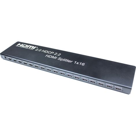 Splitter HDMI2.0 & HDCP2.2, 1 entrée-16 sorties, EDID RS232, 4K60Hz (1/3)