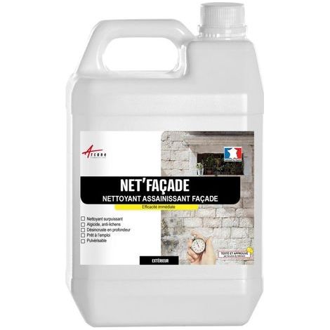 Nettoyant Alcalin 5L Pour Façade – Ardoise, Béton, Calcaire, Marbre Et Extérieur – Cleanprince
