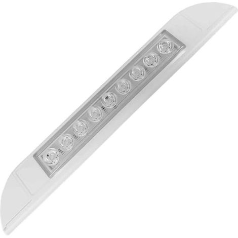 Éclairage LED pour auvent, étanche 12V/24V, adapté aux camping-cars, caravanes et portes d'entrée blanches ultra-lumineuses 6000K (256mm). (1/5)