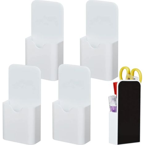 Magnetischer Markerhalter – Whiteboard-Halter – 4er-Set – weiß
