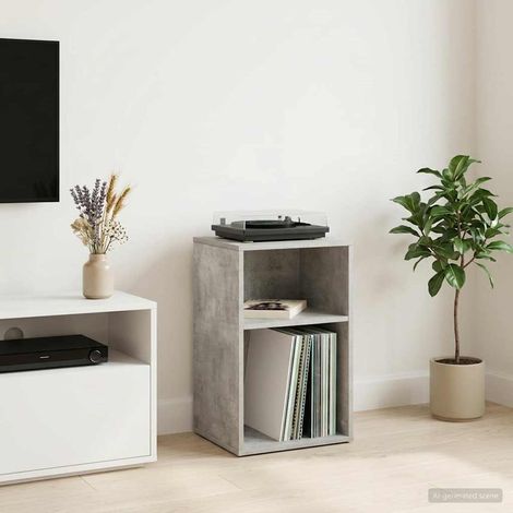 vidaXL Mueble para discos de vinilo Gris Hormigón 38 x 33 x 61 cm (1/5)