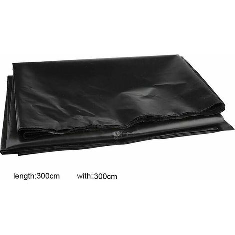 Bache de bassin en polyéthylène haute densité - 3 m x 3 m - Noir - Pour bassins à poissons, ruisseaux, fontaines et jardins aquatiques-..DEBUNS (1/5)