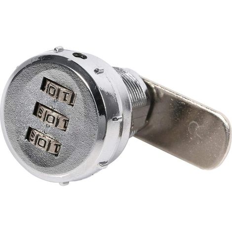 Serrure à came à combinaison de code à 3 chiffres en alliage de zinc argent pratique armoire de sécurité mot de passe serrure codée armoires domestiques tiroirs (1/5)