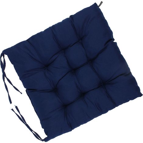 Tapis de chaise, coussin d'assise, coussin lavable, décoration pour restaurant et bar (bleu marine) (1/5)