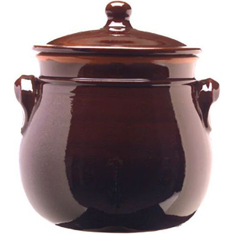 Olla de 2 asas con tapa de 18 cm, color bruna Coli'