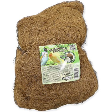TYROL - Palla in fibra di cocco nido per uccelli - Ideale per casette per uccelli domestici - Contribuisce al benessere dei volatili da compagnia - A base di fibre naturali - Colore Marrone - 300g (1/2)
