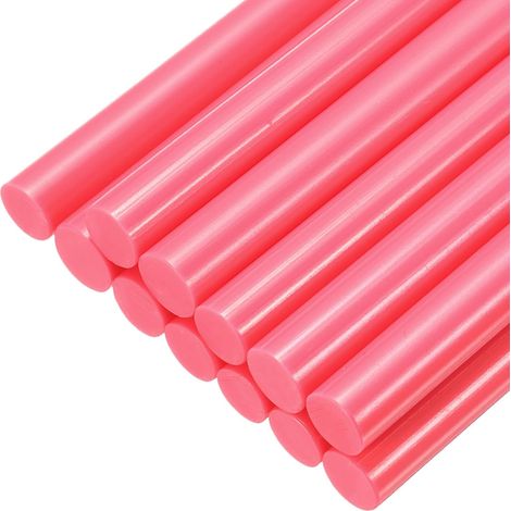 Mini Bâtons De Colle Chaude Pour Pistolet À Colle 11mm x 100mm Rose Rouge 12pcs (1/5)