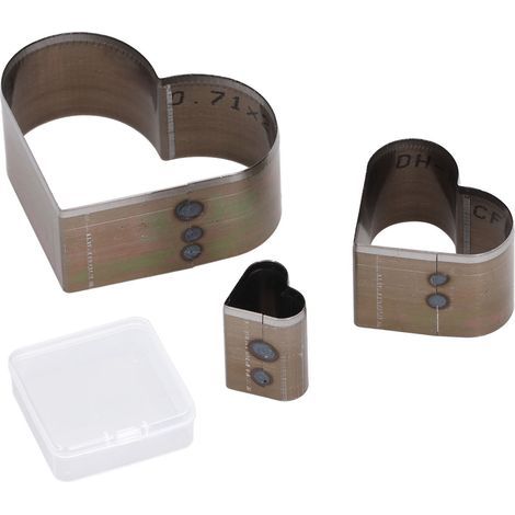 3 Pièces Emporte-Pièce Cœur en Cuir avec Boîte de Rangement pour Artisanat DIY (1/5)
