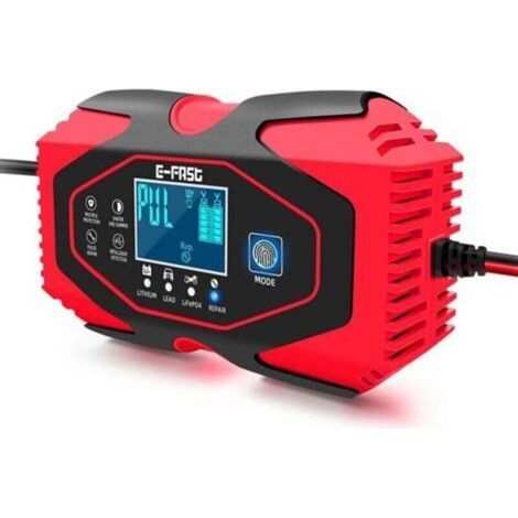 Chargeur de batterie lithium 12V 6A – Charge automatique 7 étapes – Protection contre surcharge – Compatible plomb-acide et lithium
