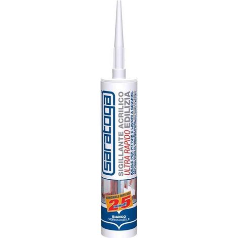 Saratoga silicone 25 minuti 300ml sigillante acrilico grigio ultra rapido (1/2)