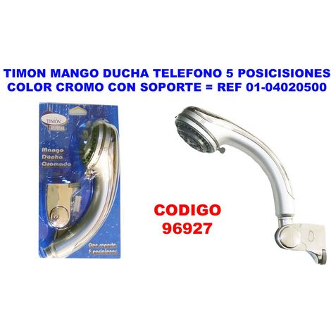 Pluvia Maniglia Telefono Doccia 5 Posizioni Cromata con Supporto 01-04020500