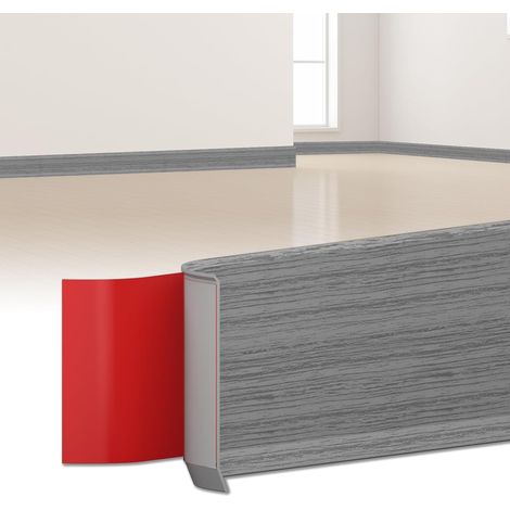 Plinthe Souple Autoadhésive Gris Bois Plinthe Adhesive 100x20mm 6m  Plinthe Autocollante Ruban, Flexible Moulure Murale Plinthe Pliable PVC Souple pour Revêtement de Sol, Montage Facile (1/5)