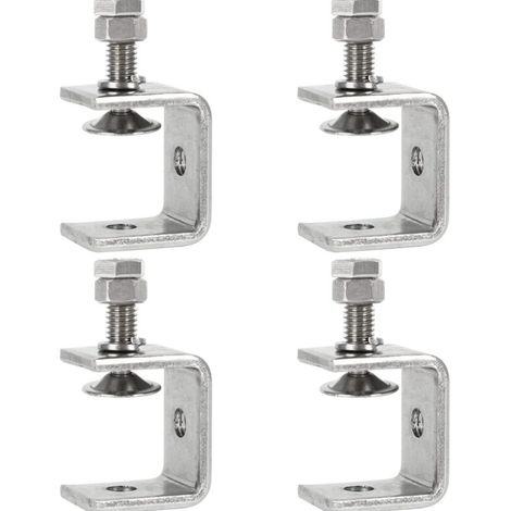 Lntyq Pince Robuste Acier Inoxydable,4PCS Serre-Joints C,0-25mm Pince C Robuste,Pince Fixation Travail Bois,Tiger Clamp avec Large Mâchoire pour Travail Bois Bricolage, Soudage,l'Ébénisterie (1/5)