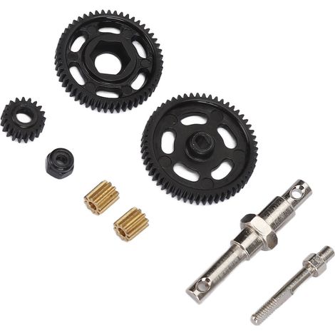 Boîte de vitesses RC avec engrenage de remplacement renforcé en acier pour voiture RC Crawler Axial SCX24 1/24