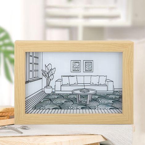 Veilleuse décorative LED avec tableau de chevet, style anime japonais, 3 modes d'éclairage, veilleuse moderne et créative simulant la lumière du soleil, applique murale décorative d'intérieur, petite  (1/5)