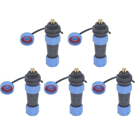 Connecteur de câble d'alimentation électrique industriel (1 pièce), 7 broches, étanche IP68, soudé, prise/fiche, norme aéronautique B