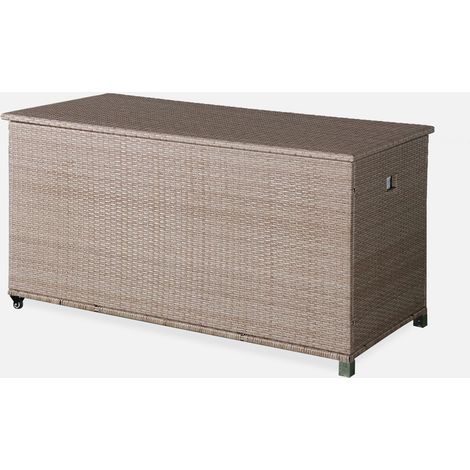 Caja de jardín de resina tejida de 790L