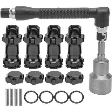 Adaptateur hexagonal 17 mm pour voiture RC 1/8, rallonge vers 29 mm, jeu de clés à douille 17 mm, noir (1/5)