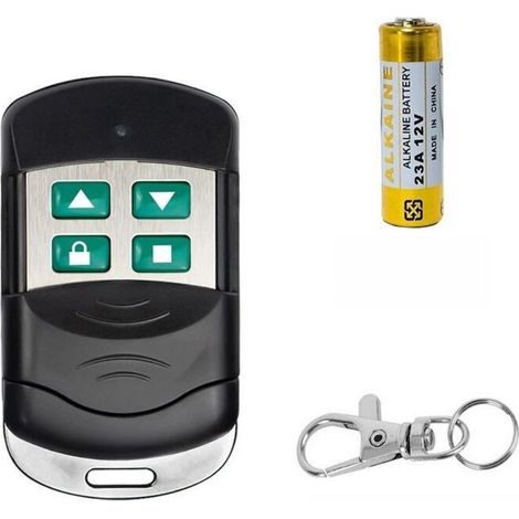 FLAMMKRAFT-Télécommande de copie 433 MHz pour porte de garage/portail, 4 boutons verts, compatible porte enroulable, copie sans fil pour sécurité et accès (1/4)