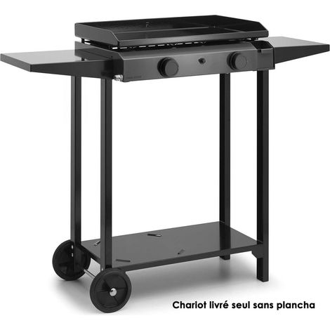 Schwarzer plancha-wagen - Forge Adour - CHBA60