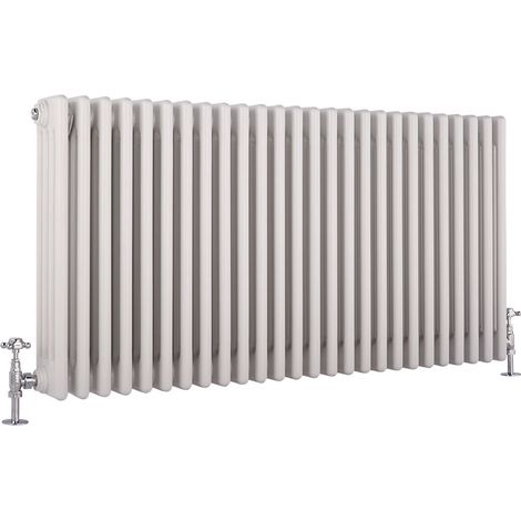 Milano Windsor White Cast Iron Style Four Column Horizontal Radiator - 600mm x 1190mm (1/5)