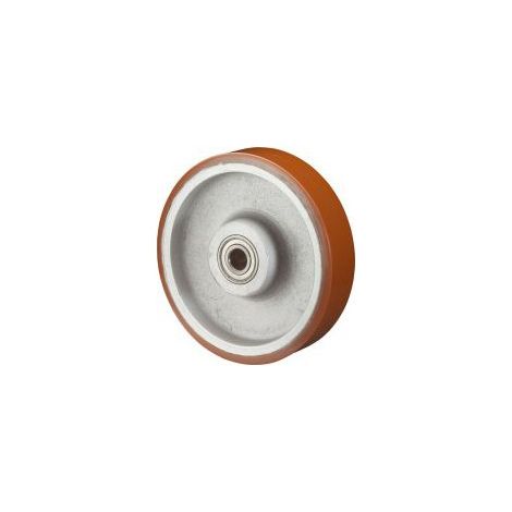 Rueda poliuretano, cuerpo de hierro fundido de 250 mm