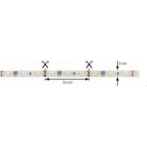 Cyclingcolors – Ruban LED dimmable 12V 12W/m – 1200 lm/m blanc froid – Autocollant pour plafond, cuisine, bureau, salle de bain, terrasse, escalier