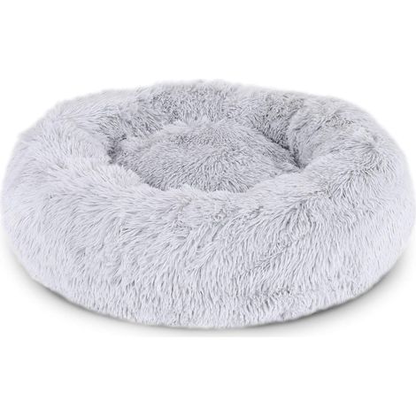 Panier rond pour chien coussin pour chat panier donut Ø 50 cm (M) Gris clair-LIAIKI (1/5)