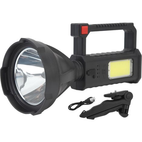 Foco LED, potente y brillante foco de iluminación de largo alcance, linterna impermeable, foco para exteriores con soporte multifuncional. (1/5)