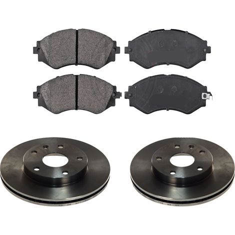 KIT FRENI ANTERIORI compatibile con DAEWOO LEGANZA (KLAV) - DISCHI + PASTIGLIE OEM: FDB1116 / 16926 /SOSTITUZIONE DIRETTA/BASSA POLVERE/SILENZIOSO