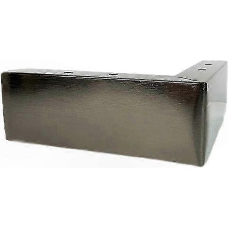 Pieds de canapé en acier inoxydable de 5,5 cm, pieds de support de table de chevet surélevés, pieds en forme de L (couleur noir/titane) (1/5)