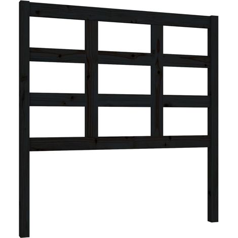 Maison Exclusive - Kopfteil Schwarz 95,5x4x100 cm Massivholz Kief