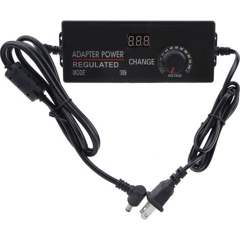Einstellbarer Spannungsregler 3–12 V, 10 A DC mit Spannungsanzeige, 110–240 V Netzanschluss, US-Stecker (1/5)
