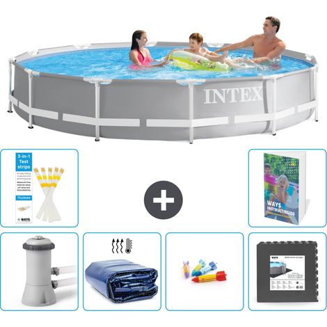 Prism Frame Pool Rund - 366x76 cm - 7-teilig S177