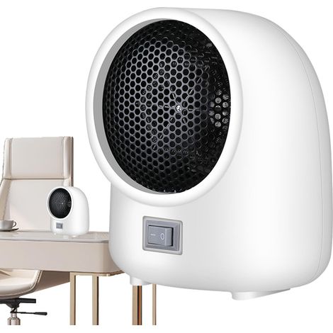 Radiateur Soufflant, Minis Chauffage Électrique Portable, Petit Chauffage, Chauffe Rapide, Protection Contre La Surchauffe, Chauffage Sans Fil (1/5)