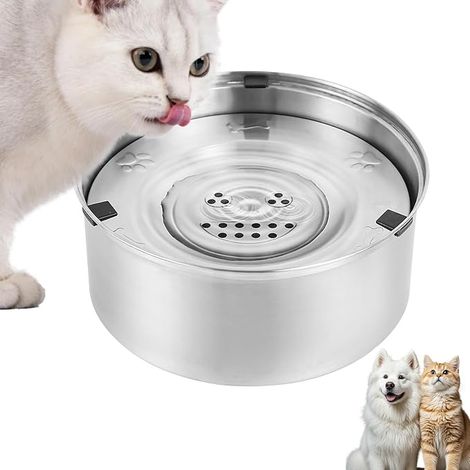 Ciotola per l'acqua per cani, acciaio inossidabile, fondo antiscivolo (1/5)
