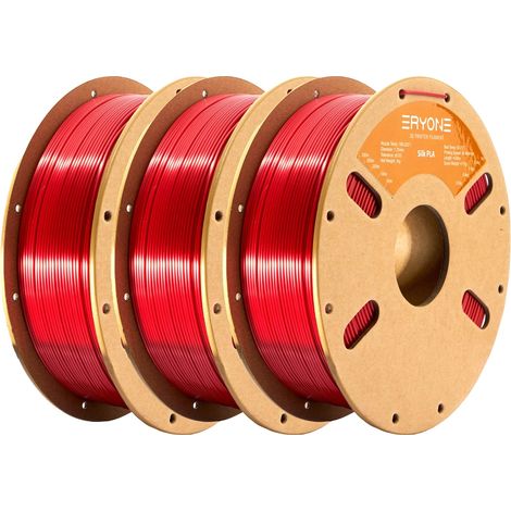Filamento per stampante 3D, materiale PLA, ecologico, rosso - 3 kg (1/2)