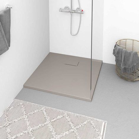 vidaXL Receveur de douche SMC Marron 80x80 cm (1/5)