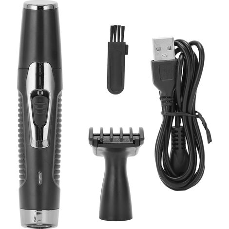 Tondeuse à poils du nez rechargeable USB pour homme - Set coupe-barbe et poils de nez (1/5)