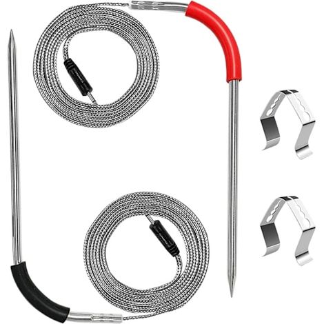 Filiyano-Lot de 2 thermomètres à viande iGrill de rechange pour barbecues à gaz Weber et à pellets SmokeFire, sonde de température avec prise de 2,5 (1/5)