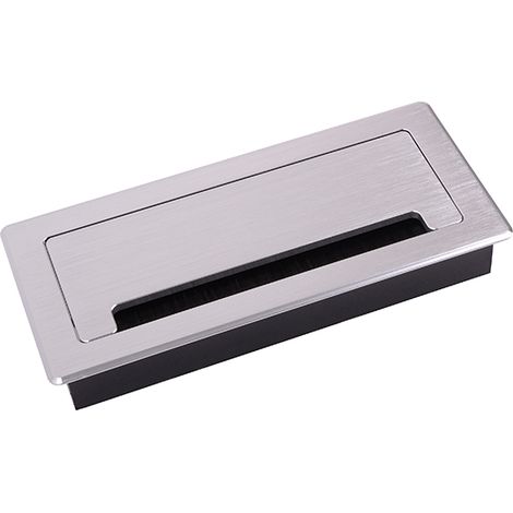 Gepolsterte Kabeltülle, 200 x 90 x 28 mm, gebürstetes Aluminium SANS MARQUE
